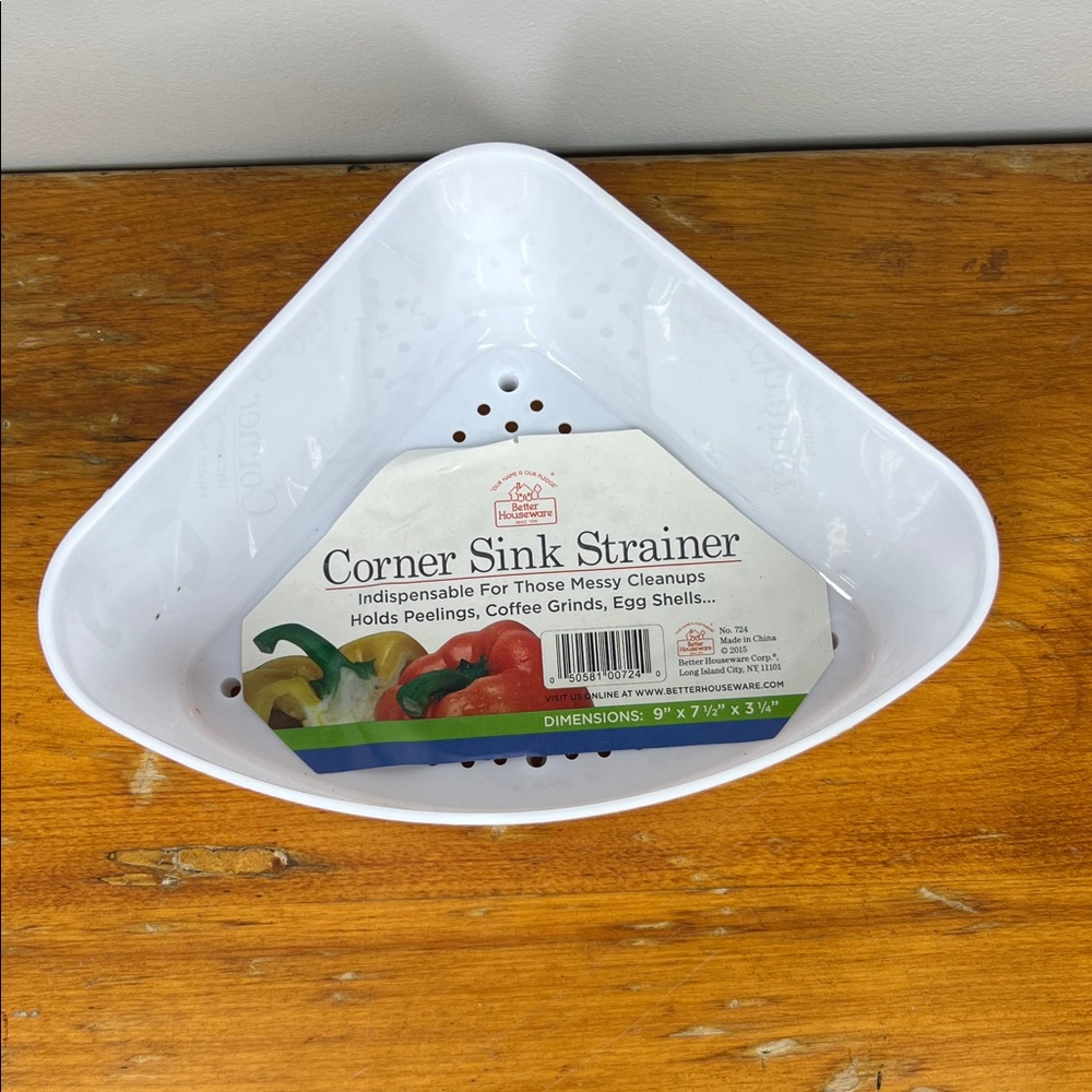 Corner Sink Strainer - White